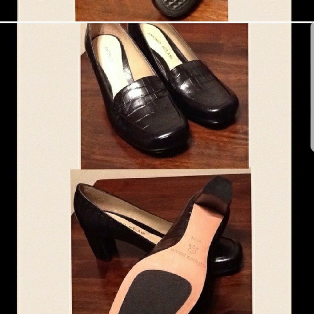 Antonio Melani Croc Print Loafer Heel